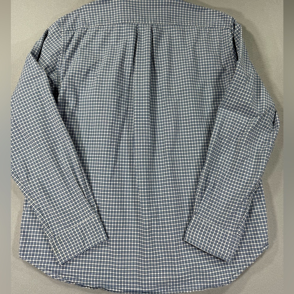 Abercrombie & Fitch Blue and White Checked Button-Down Shirt - Picture 5 of 6